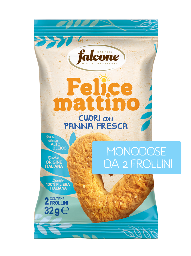 CUORI CON PANNA FRESCA MONODOSE (CARTONE DA 44 PZ DA 32 G)