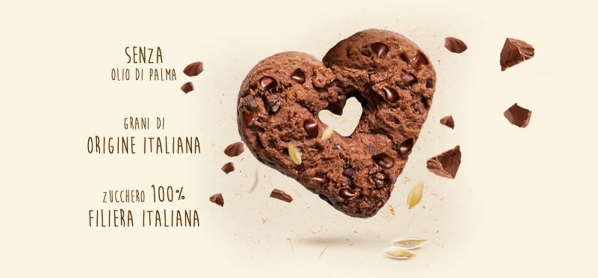 Cuore di cacao con gocce di cioccolato